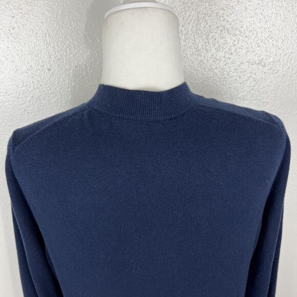 Brooks Brothers Sweater Women Large Navy Knit Cotton Cashmere Button Up Cardigan - Picture 11 of 15